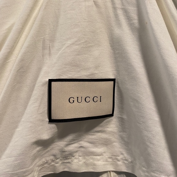 Gucci Men's Blue Wool Bomber Jacket With Bees And Stars Large Size 50 - Picture 11 of 11